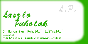 laszlo puholak business card